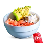 Gohan Salmón más lata de bebida